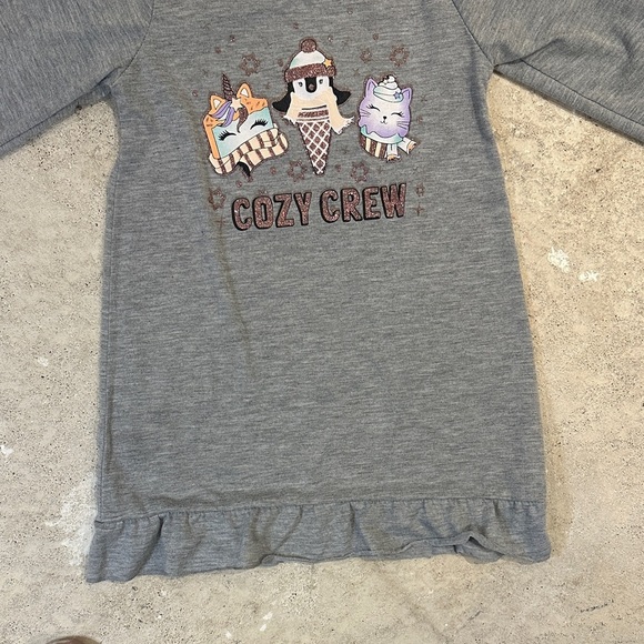 Cozy Crew Gray Kids Pajama Nightgown - Picture 3 of 5